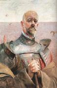 Malczewski, Jacek Self-Portrait in Armour (mk19) Spain oil painting artist